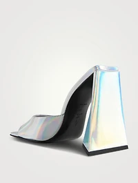 Devon Holographic Leather Mules
