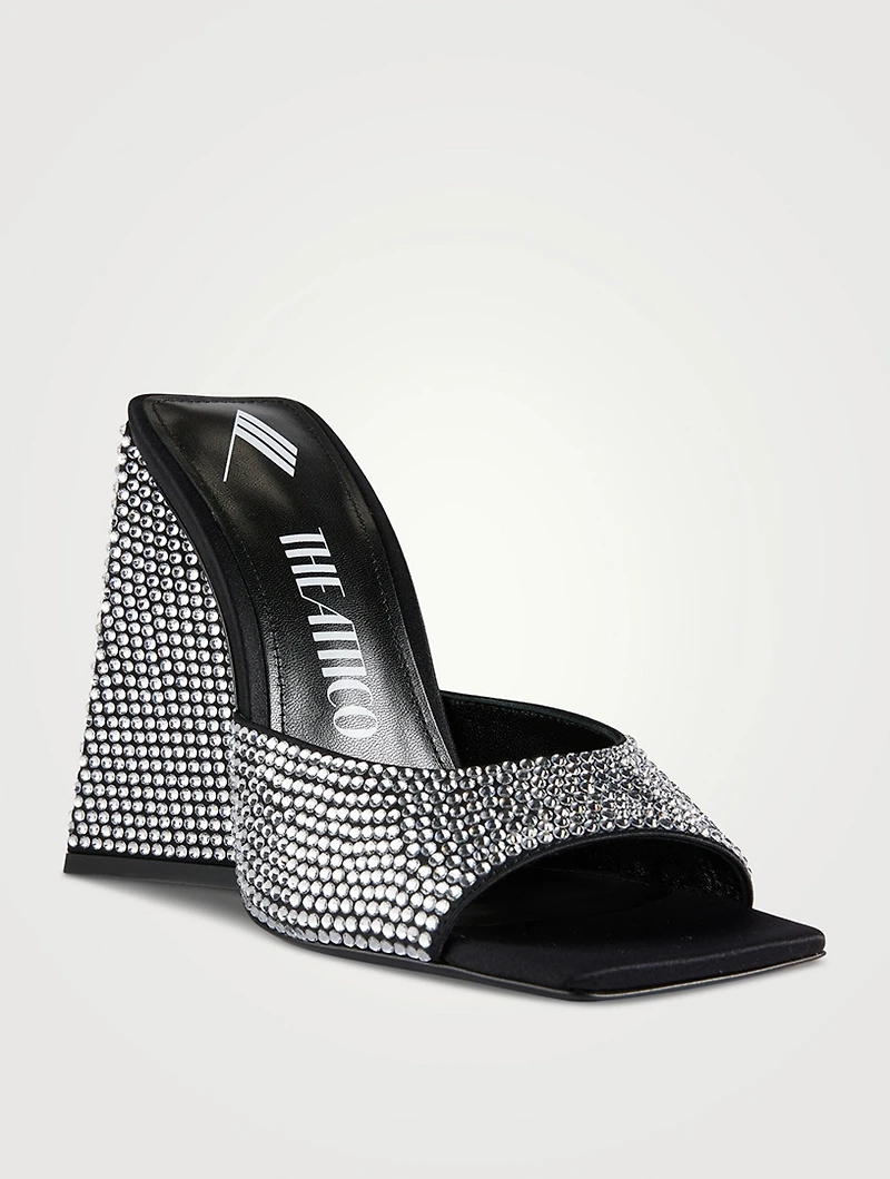 Devon Embellished Satin Mules