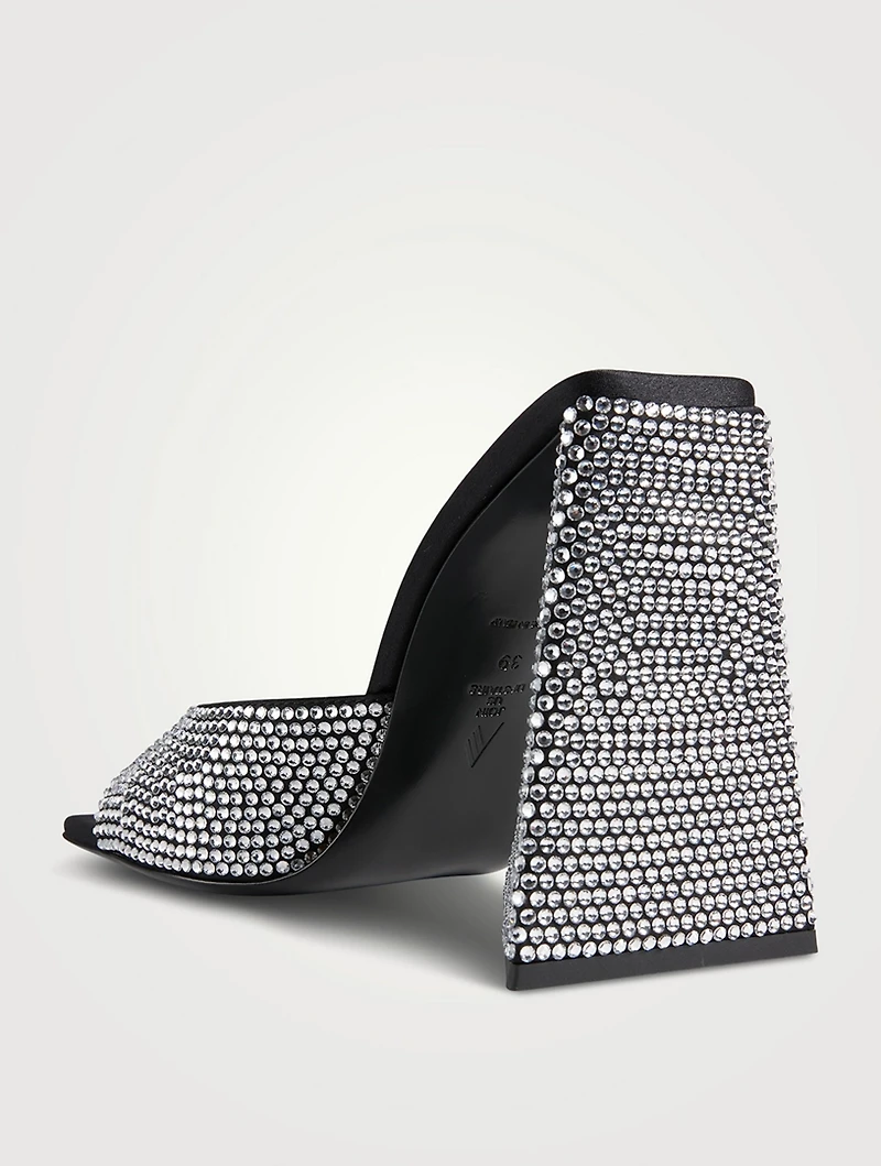 Devon Embellished Satin Mules
