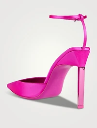 Perine Satin Ankle-Strap Pumps