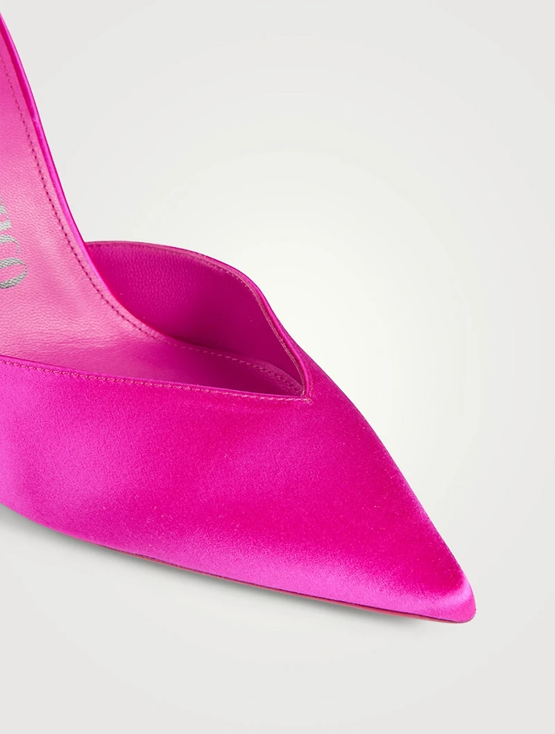 Perine Satin Ankle-Strap Pumps