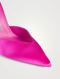 Perine Satin Ankle-Strap Pumps