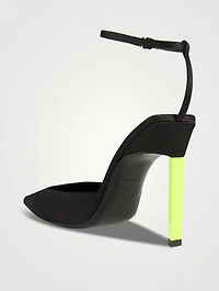 Perine Satin Ankle-Strap Pumps