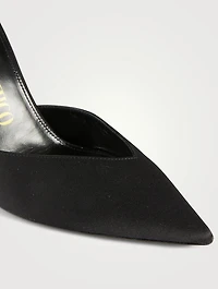Perine Satin Ankle-Strap Pumps