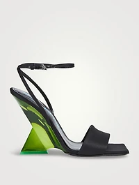 Cheope Satin Wedge Sandals