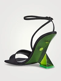 Cheope Satin Wedge Sandals