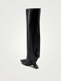 Cheope Leather Wedge Knee-High Boots
