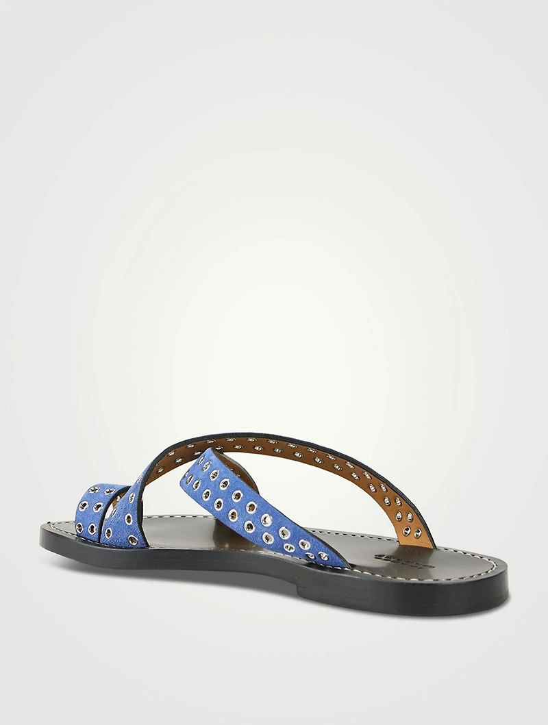 Jinsay Grommet Suede Sandals