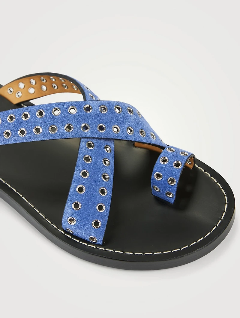 Jinsay Grommet Suede Sandals
