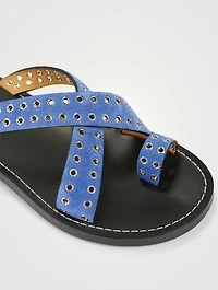 Jinsay Grommet Suede Sandals