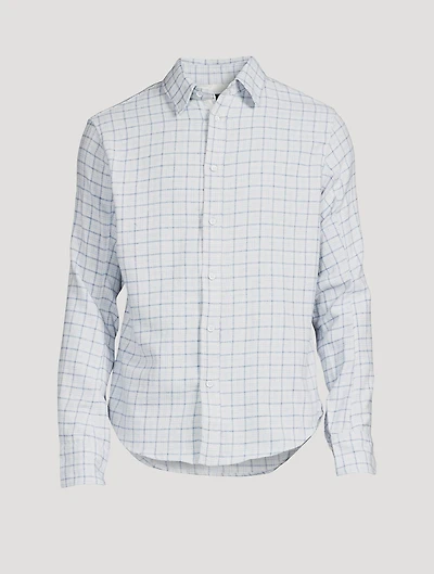 Engineered Plaid Cotton Shirt