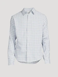 Engineered Plaid Cotton Shirt