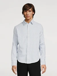 Engineered Plaid Cotton Shirt