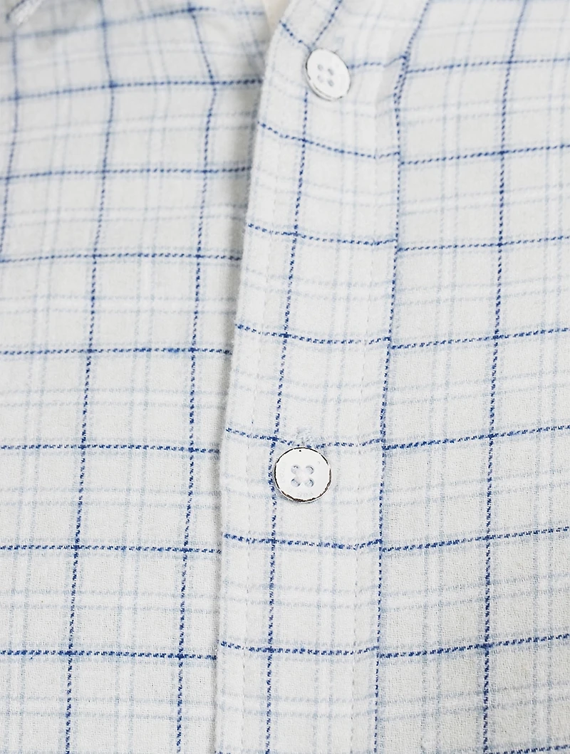 Engineered Plaid Cotton Shirt
