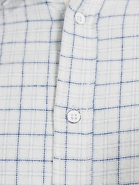 Engineered Plaid Cotton Shirt