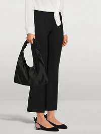 Bow Tie Suede Ballet Flats