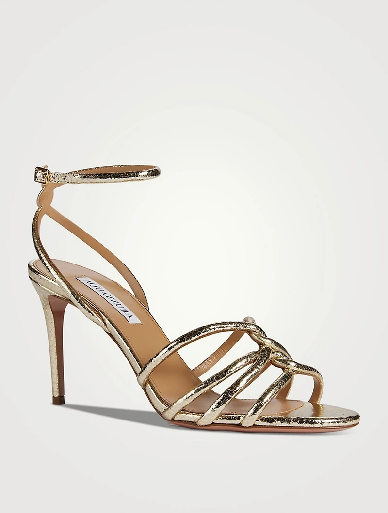 Moon Metallic Leather Sandals