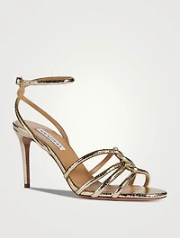 Moon Metallic Leather Sandals