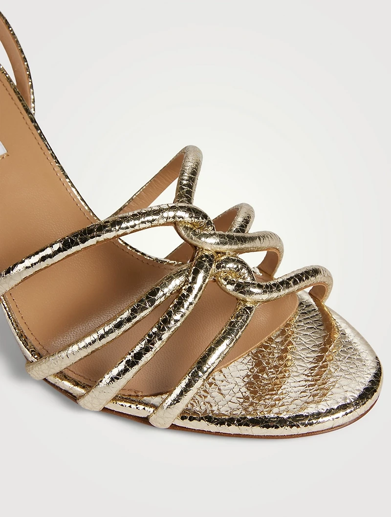 Moon Metallic Leather Sandals