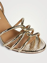 Moon Metallic Leather Sandals