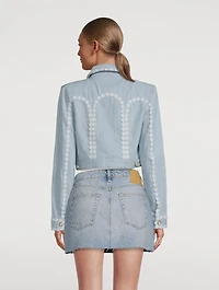 Cut-Out Arch Denim Jacket