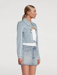 Cut-Out Arch Denim Jacket