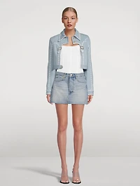 Cut-Out Arch Denim Jacket