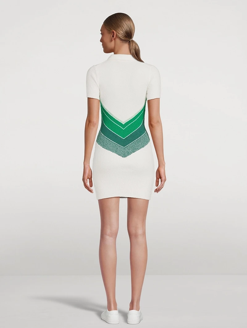 Bouclé Knit Polo Dress