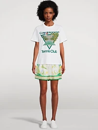 L'Arche Fleurie Silk Shorts