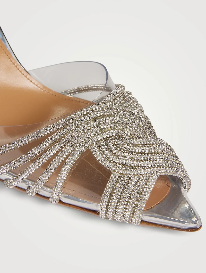 Gatsby Embellished PVC Slingback Pumps