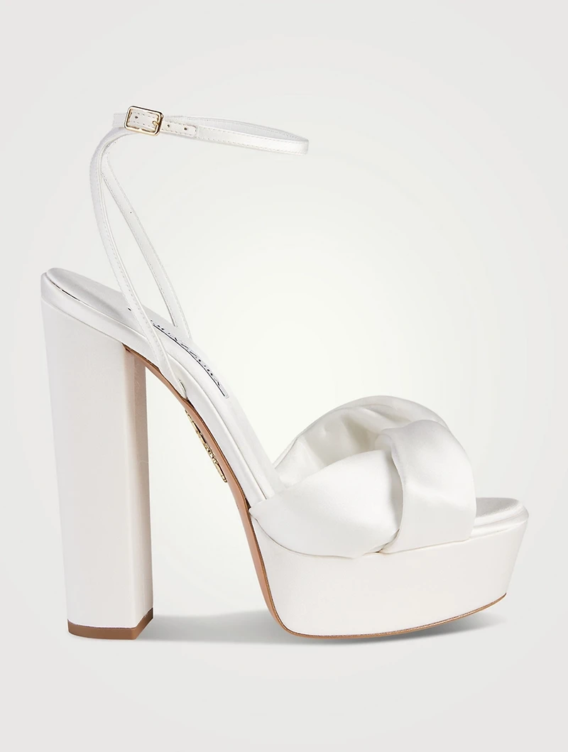 Olie Silk Platform Sandals