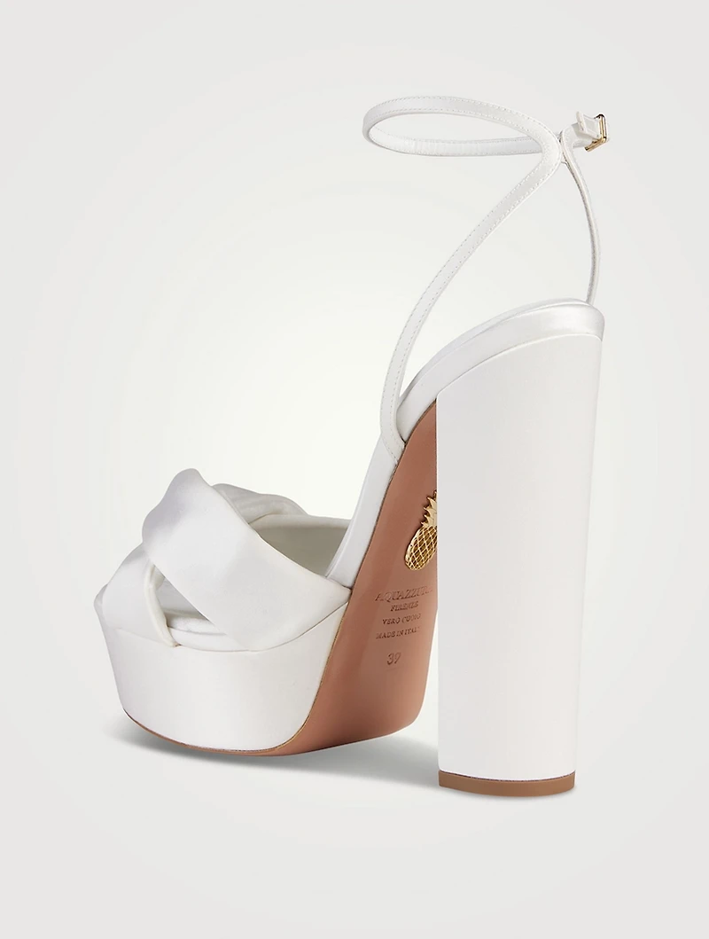 Olie Silk Platform Sandals