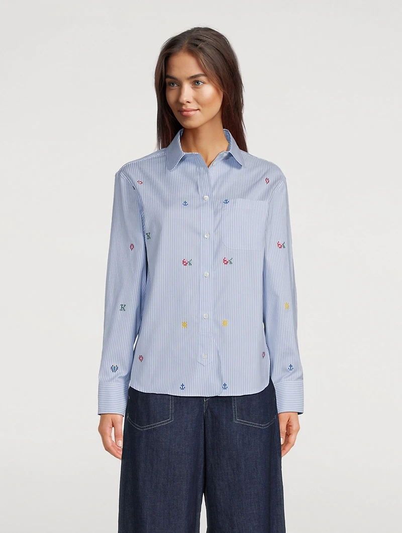 Kenzo Pixel Shirt Stripe Print