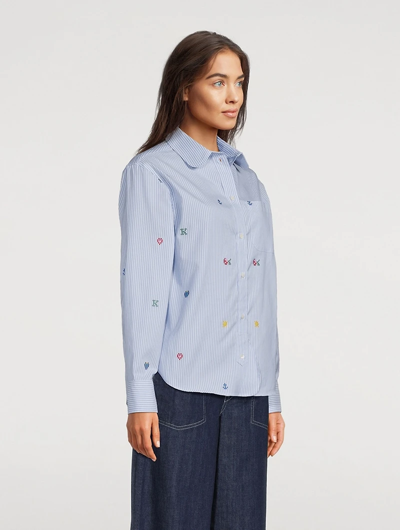Kenzo Pixel Shirt Stripe Print