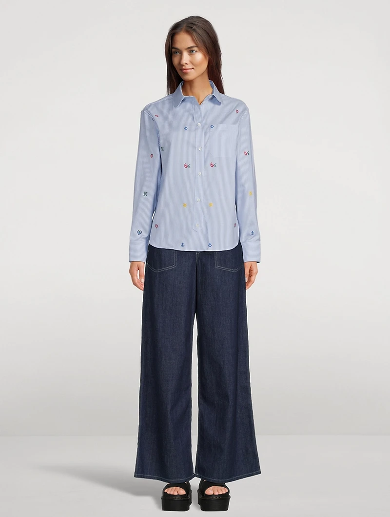 Kenzo Pixel Shirt Stripe Print