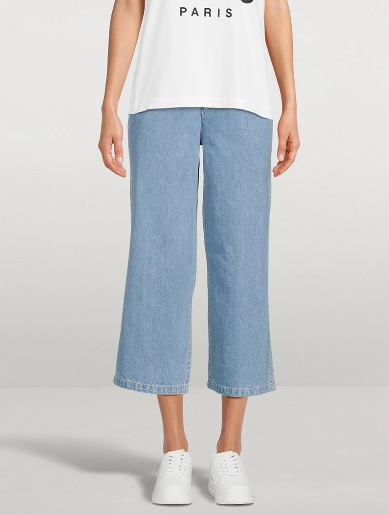 Sumire Cropped Wide-Leg Jeans