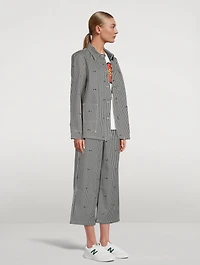 Workwear Denim Jacket Stripe Print