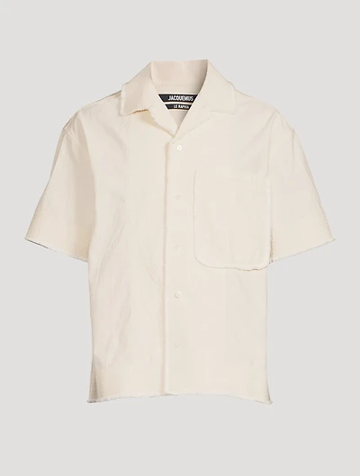 La Chemise Artichaut Cotton Frayed Shirt