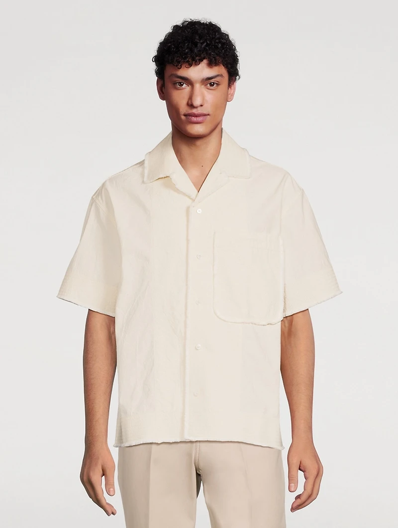La Chemise Artichaut Cotton Frayed Shirt