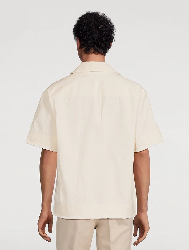 La Chemise Artichaut Cotton Frayed Shirt