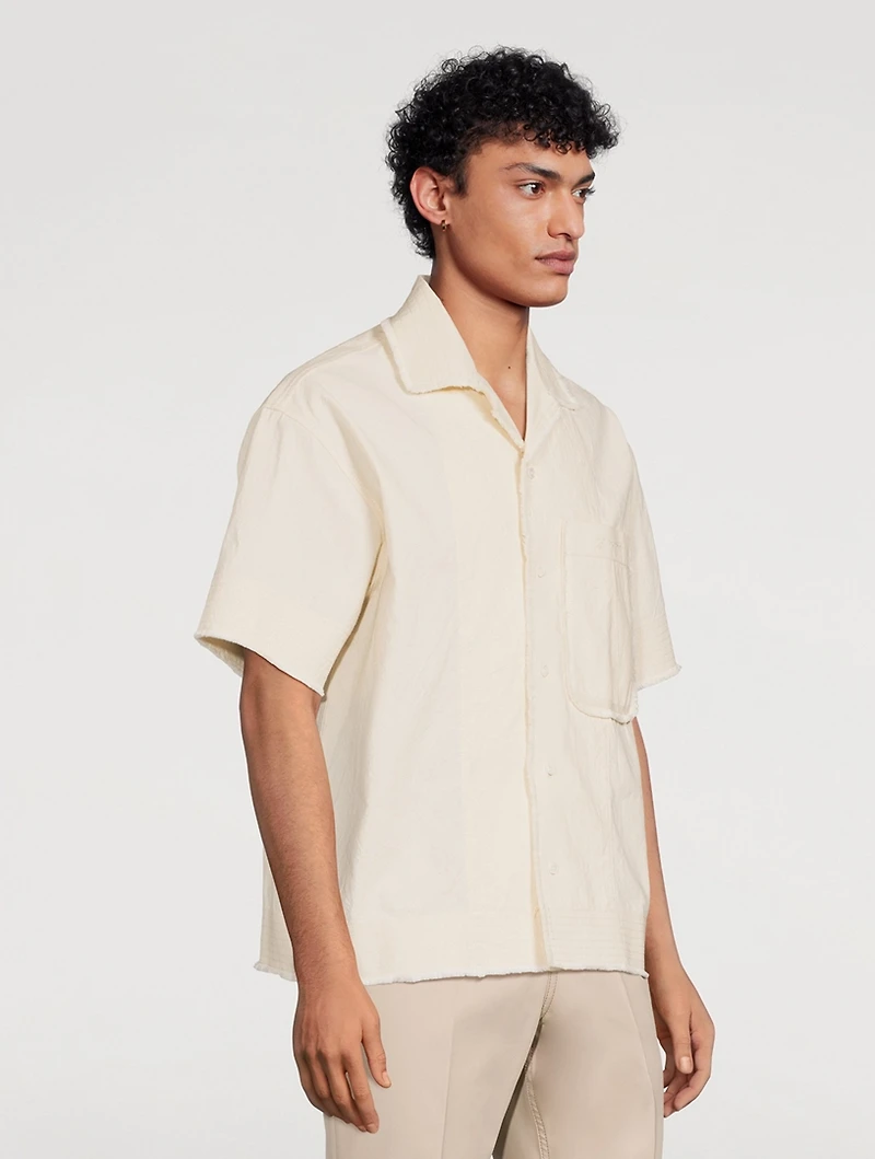 La Chemise Artichaut Cotton Frayed Shirt