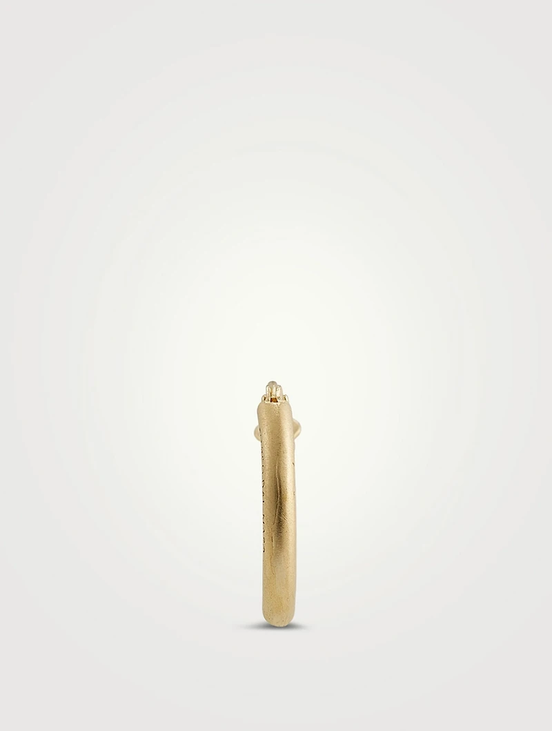 Ulysses Slick 18K Matte Yellow Gold Vermeil Hoop Earring