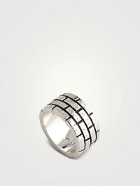Murales Silver Wide Band Ring