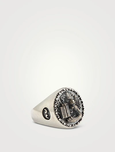 Moneta Leone Moeca Silver Signet Ring