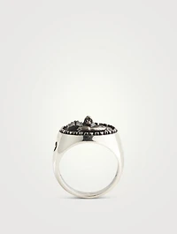 Moneta Leone Moeca Silver Signet Ring