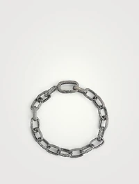 Warrior Oxidized Silver Link Bracelet