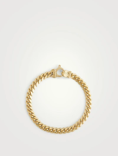 Flaming Tongue Cuban Link 18K Yellow Gold Vermeil Silver Bracelet
