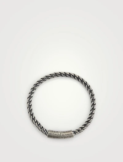 Ulysses Oxidized Silver Single Wrap Chain Bracelet