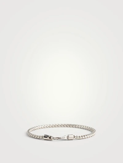 Ulysses Matte Silver Bracelet With Polished Clasp
