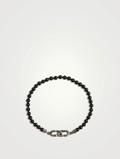 The Link Mini Onyx Beaded Eternity Bracelet